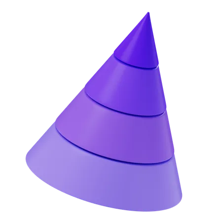 Gráfico de cone  3D Icon