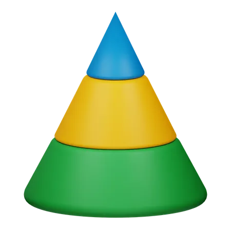 Gráfico de cone  3D Icon