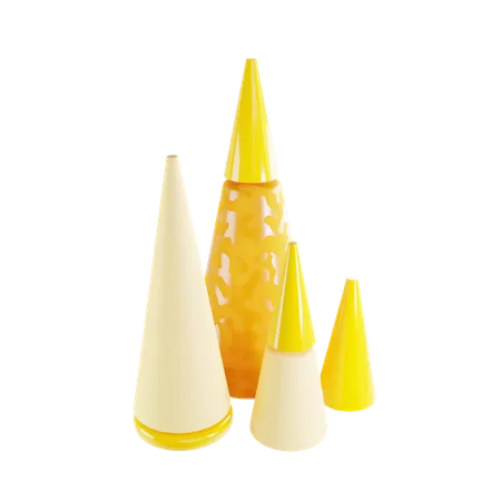 Gráfico de cone  3D Icon