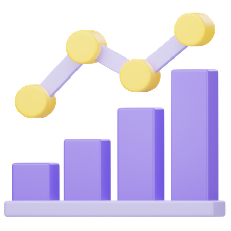 Gráfico de crecimiento  3D Icon