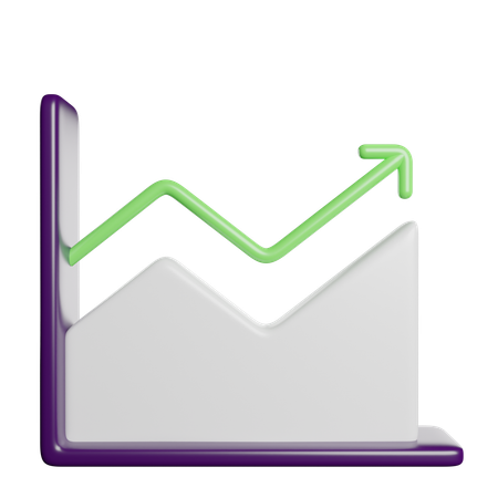 Gráfico de crecimiento  3D Icon