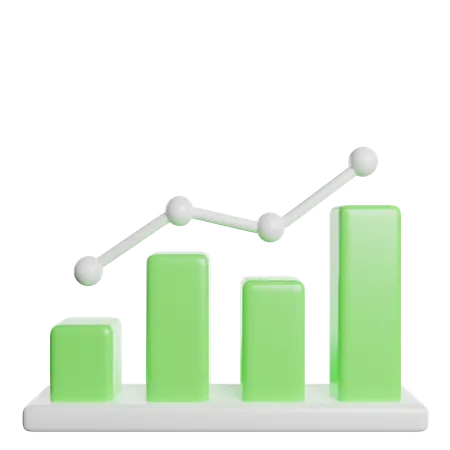 Gráfico de crecimiento  3D Icon