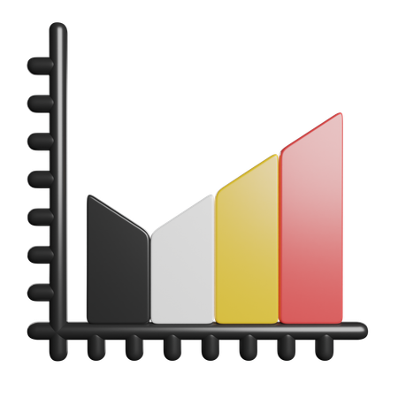 Gráfico de crecimiento  3D Icon