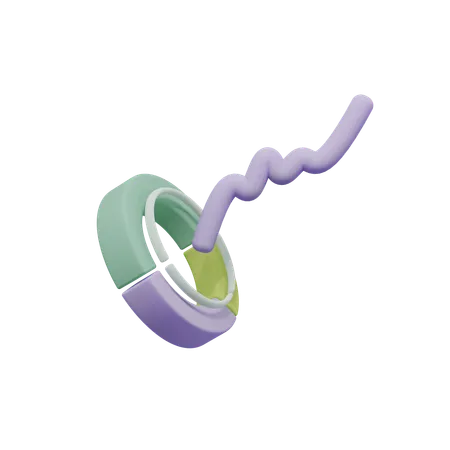 Gráfico de crecimiento  3D Icon