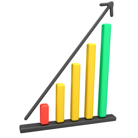 Gráfico de crecimiento  3D Illustration