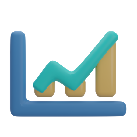 Gráfico de crecimiento  3D Illustration