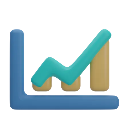 Gráfico de crecimiento  3D Illustration