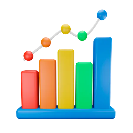 Gráfico de crecimiento  3D Icon