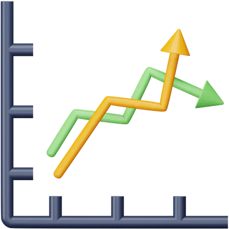 Gráfico de crecimiento  3D Icon