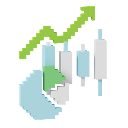 Gráfico de crecimiento  3D Icon