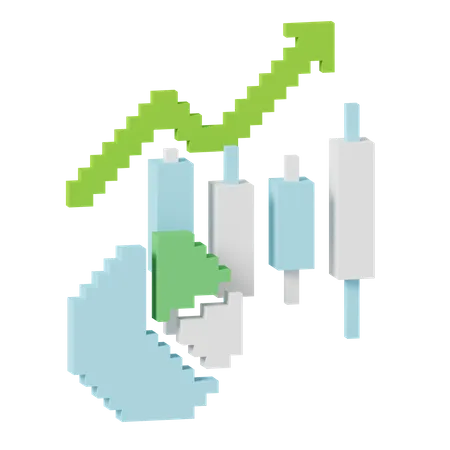 Gráfico de crecimiento  3D Icon