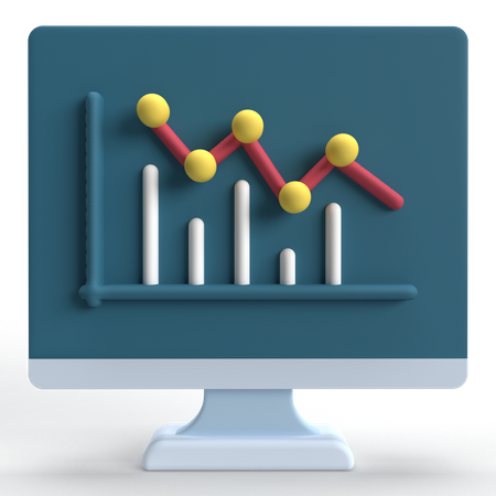 Gráfico de crecimiento  3D Icon