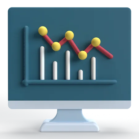 Gráfico de crecimiento  3D Icon