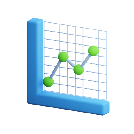 Tabla de crecimiento de líneas  3D Illustration