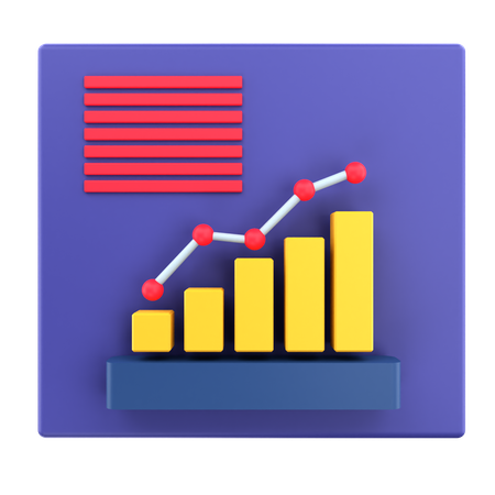 Tabla de crecimiento de líneas  3D Icon