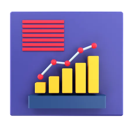 Tabla de crecimiento de líneas  3D Icon