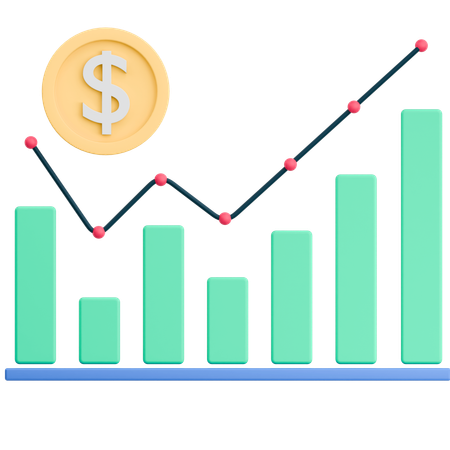 Tabla de crecimiento empresarial  3D Icon