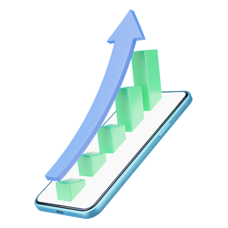 Tabla de crecimiento en línea  3D Icon