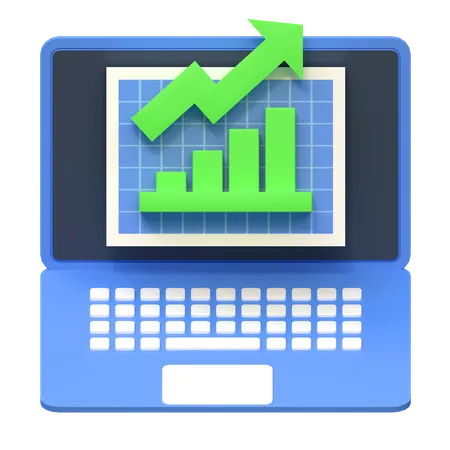 Tabla de crecimiento en línea  3D Icon