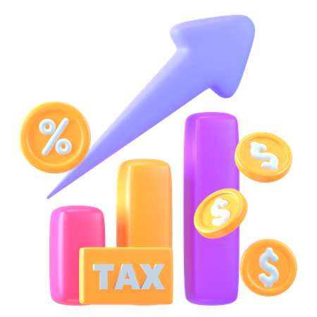 Tabla de crecimiento de impuestos  3D Icon