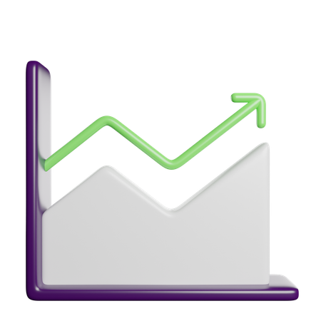 Gráfico de crescimento  3D Icon