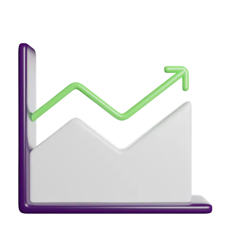 Gráfico de crescimento  3D Icon