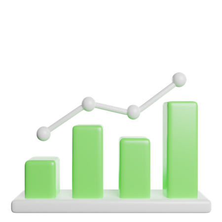 Gráfico de crescimento  3D Icon