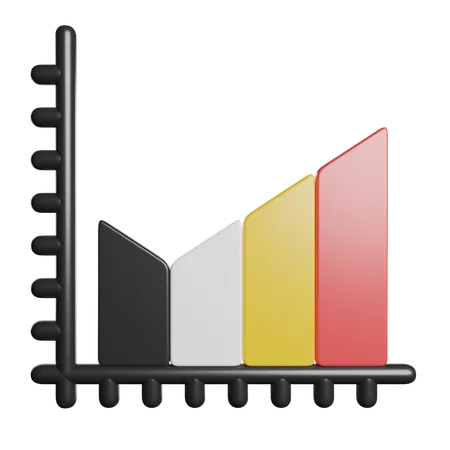 Gráfico de crescimento  3D Icon