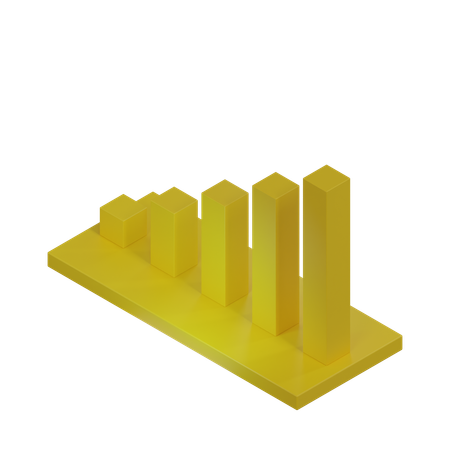 Gráfico de crescimento  3D Icon