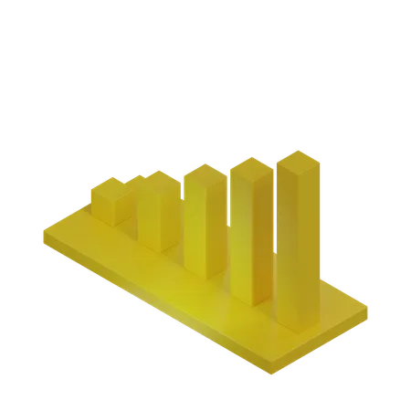 Gráfico de crescimento  3D Icon