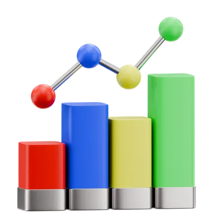 Gráfico de crescimento  3D Icon