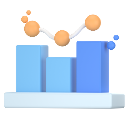 Gráfico de crescimento  3D Icon