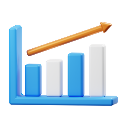 Gráfico de crescimento  3D Illustration