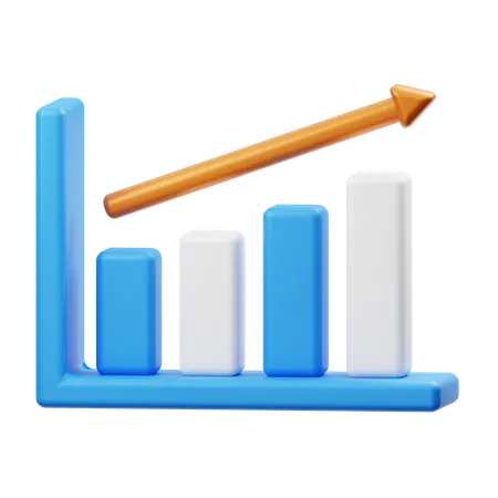 Gráfico de crescimento  3D Illustration