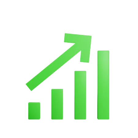 Gráfico de crescimento  3D Illustration