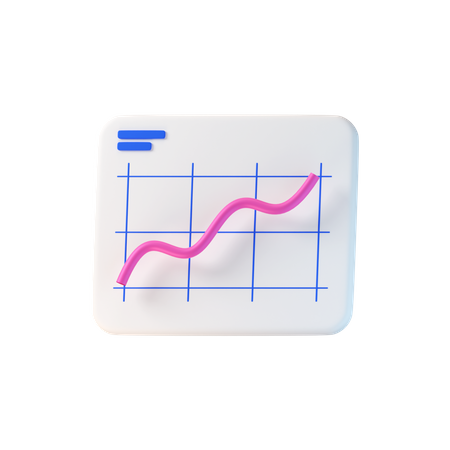 Gráfico de crescimento  3D Icon