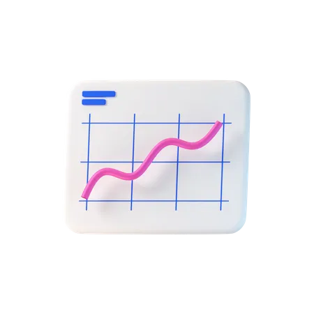 Gráfico de crescimento  3D Icon