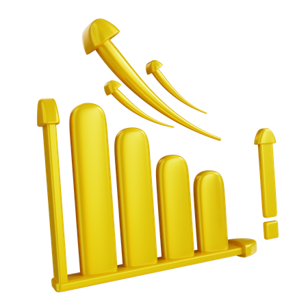 Gráfico de crescimento  3D Icon