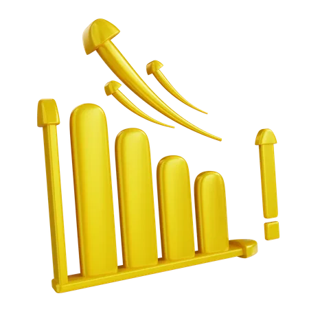 Gráfico de crescimento  3D Icon