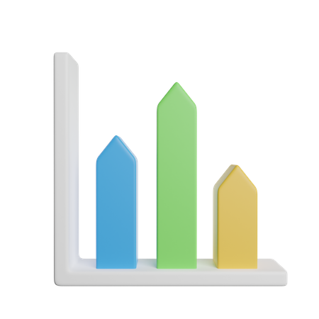 Gráfico de crescimento  3D Icon