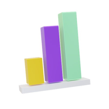 Gráfico de crescimento  3D Icon