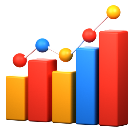 Gráfico de crescimento  3D Icon