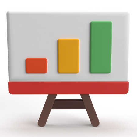 Gráfico de crescimento  3D Icon