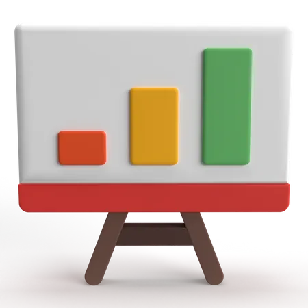 Gráfico de crescimento  3D Icon