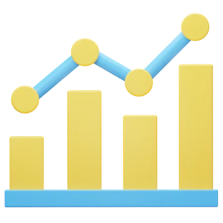 Gráfico de crescimento do Analytics  3D Icon