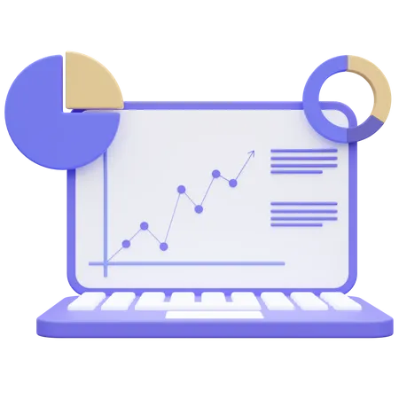 Gráfico de crescimento de negócios  3D Icon