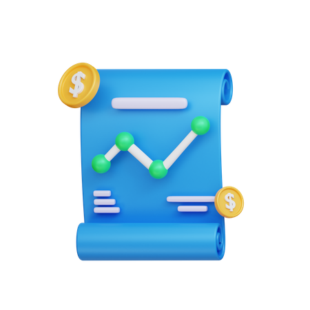 Gráfico de crescimento financeiro  3D Icon