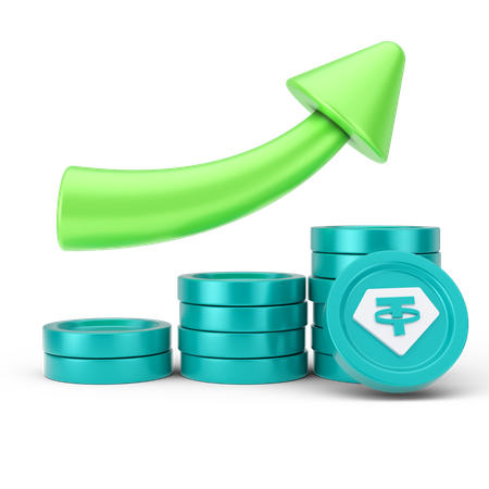 Gráfico de criptomoeda  3D Icon