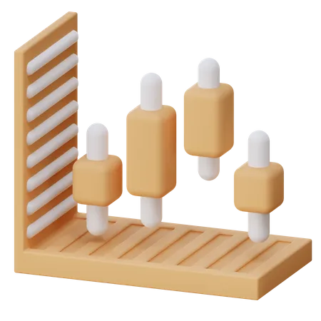 Diagrama de caja  3D Illustration