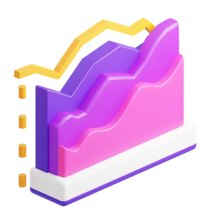 Gráfico de caja ascendente  3D Icon